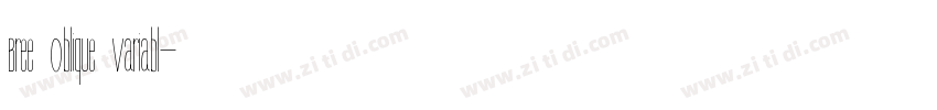 Bree Oblique Variabl字体转换